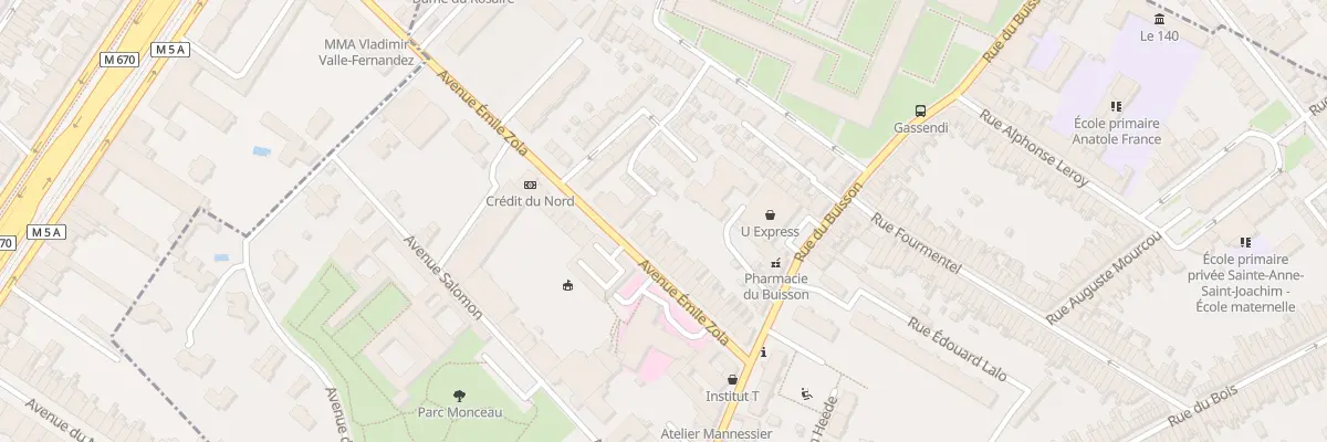 Plan du 33 Av Emile Zola à Lille