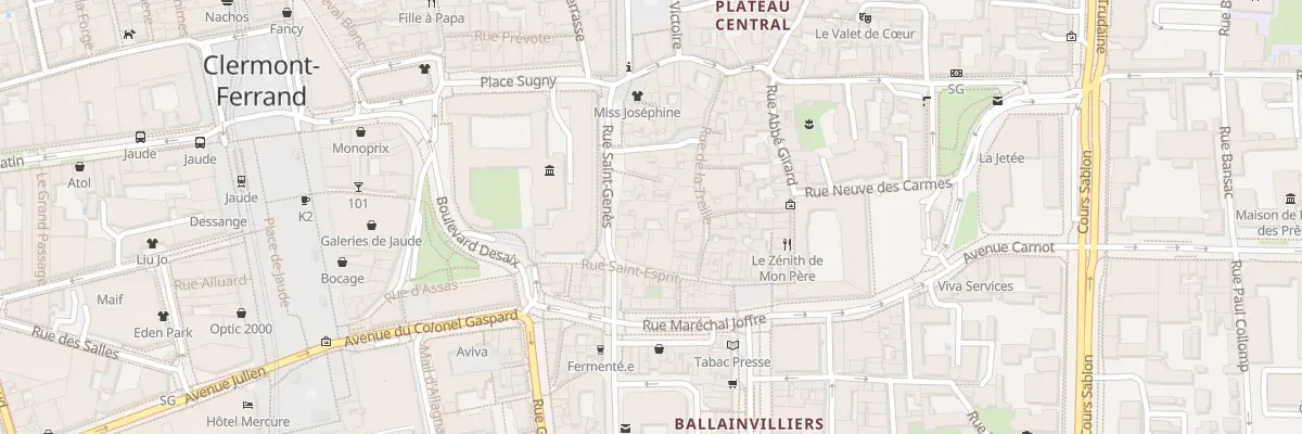 Plan du 23 Rue Saint-Genès à Clermont-Ferrand