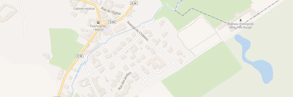 Plan du 2 Av du Chateau à Tourmignies