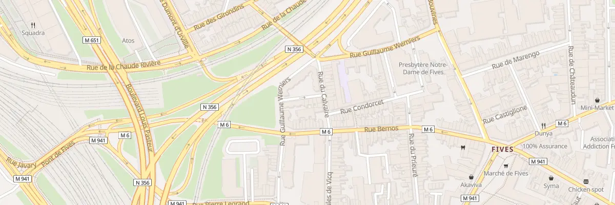 Plan du 6 Rue André Chenier à Lille