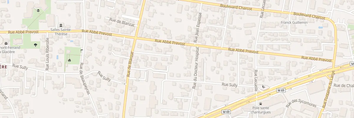 Plan du 85 Rue Docteur Hospital à Clermont-Ferrand