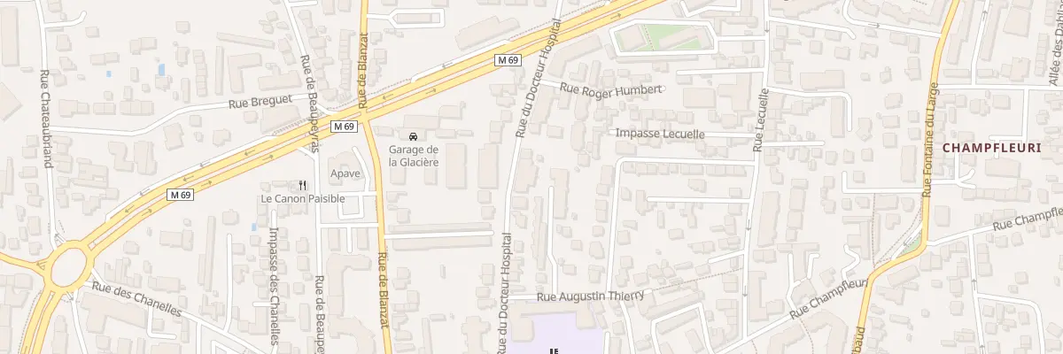 Plan du 30 Rue Docteur Hospital à Clermont-Ferrand