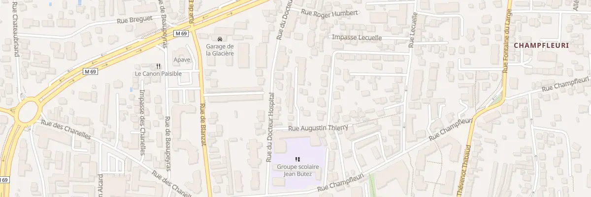 Plan du 9 Rue Augustin Thierry à Clermont-Ferrand
