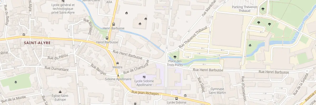 Plan du 1 Rue Maréchal Leclerc à Clermont-Ferrand