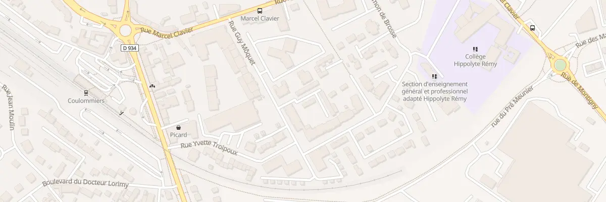 Plan du 10 Rue Yvette Troispoux à Coulommiers