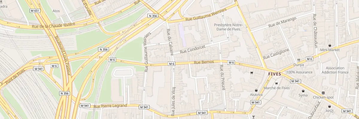 Plan du 23 Rue Bernos à Lille
