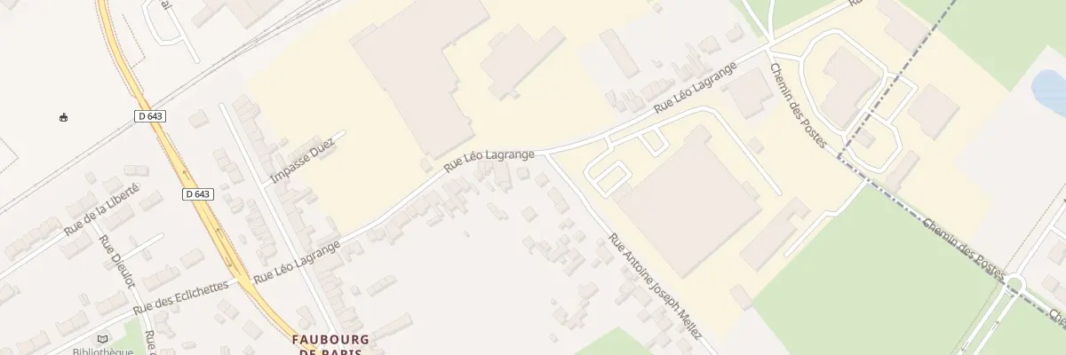 Plan du 206 Rue Léo Lagrange à Douai
