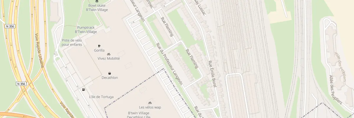 Plan du 23 Rue Professeur Langevin à Lille