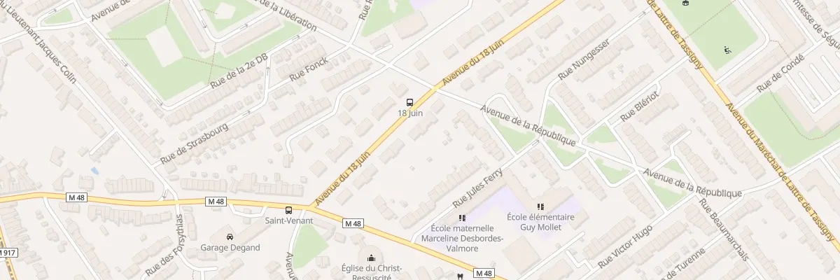 Plan du 21 Av du Dix Huit Juin à Ronchin