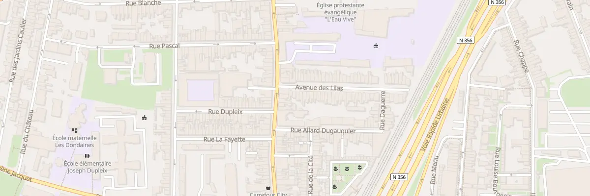 Plan du 4 Av des Lilas à Lille