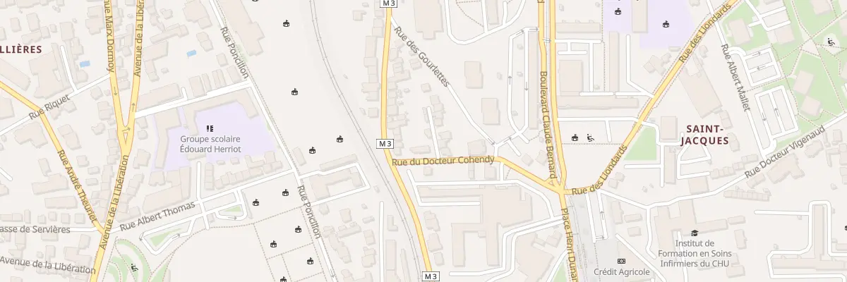 Plan du 3 Rue docteur Cohendy à Clermont-Ferrand