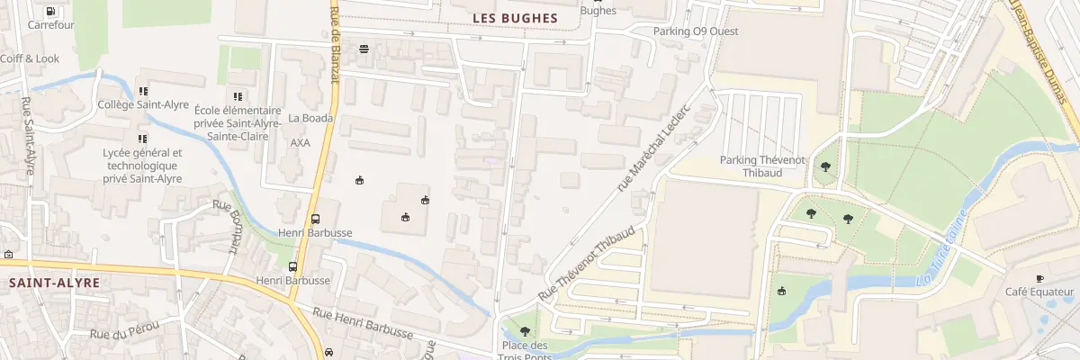 Plan du 16 Rue Maréchal Leclerc à Clermont-Ferrand