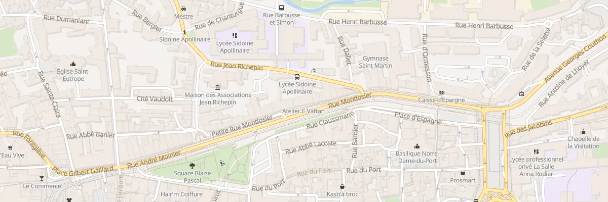 Plan du 23 Rue Montlosier à Clermont-Ferrand