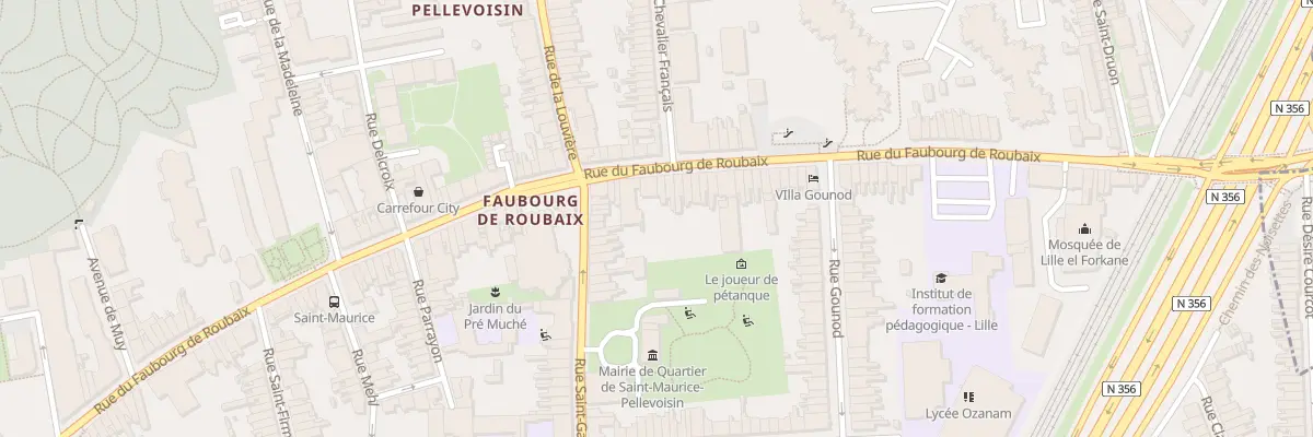 Plan du 170 Rue du Faubourg de Roubaix à Lille