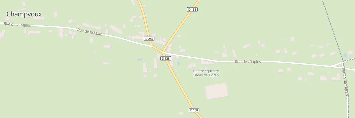 Plan du 1 Rte de Chaulgnes à Champvoux