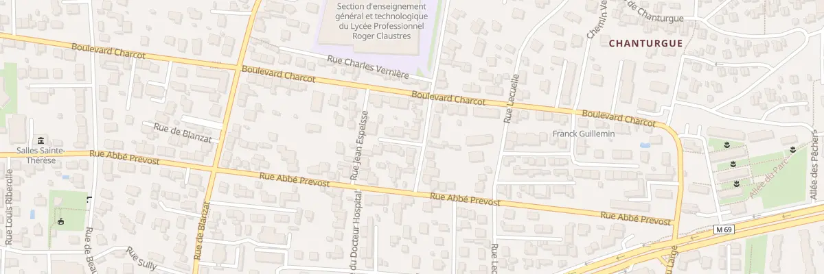 Plan du 117 Rue Docteur Hospital à Clermont-Ferrand