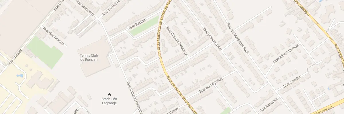 Plan du 7 Rue Lamartine à Ronchin