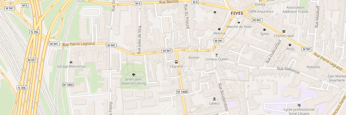 Plan du 2 Rue du Long Pot à Lille