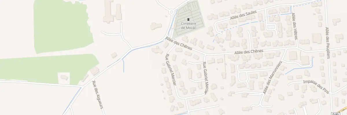 Plan du 22 Rue Gabriel Mercier à Mozac