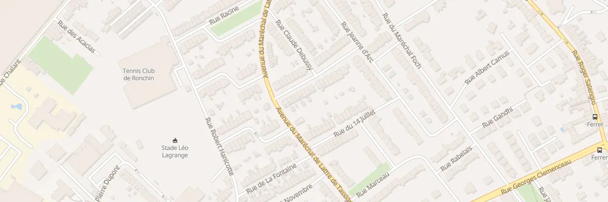 Plan du 10 Rue Lamartine à Ronchin