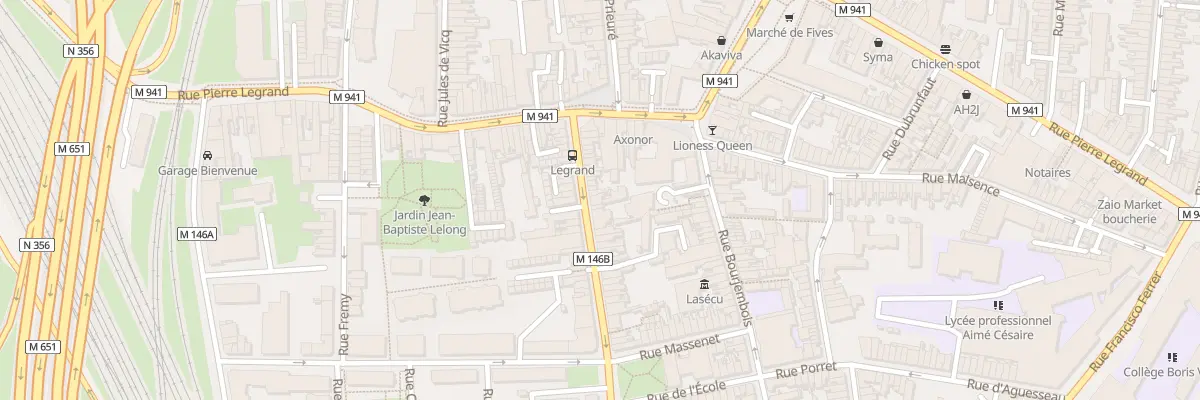 Plan du 23 Rue du Long Pot à Lille