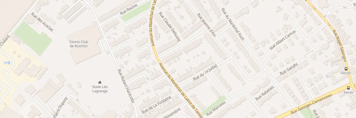 Plan du 12 Rue Lamartine à Ronchin