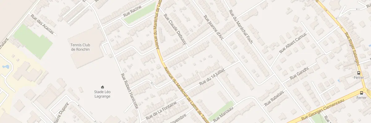 Plan du 14 Rue Lamartine à Ronchin