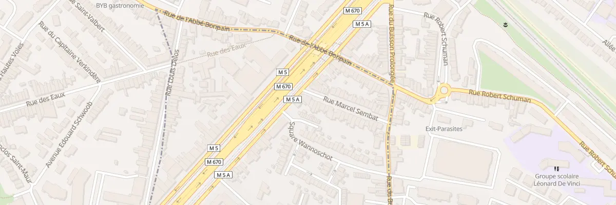 Plan du 2 Rue Marcel Sembat à Lille