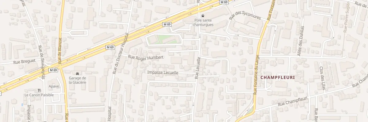 Plan du 29 Rue Lecuelle à Clermont-Ferrand