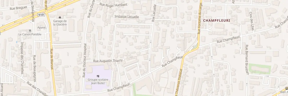 Plan du 9 Rue Lecuelle à Clermont-Ferrand