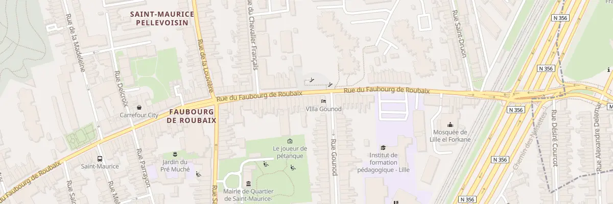 Plan du 196B Rue du Faubourg de Roubaix à Lille