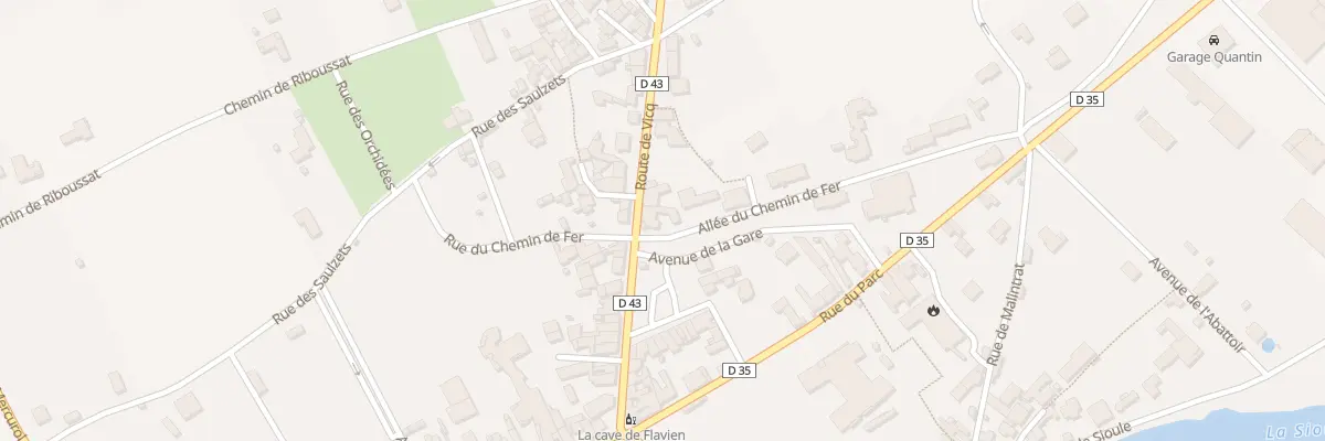 Plan du 1 All du Chemin de Fer à Ébreuil