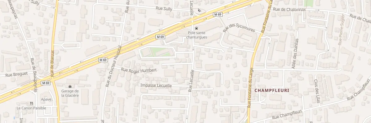 Plan du 33 Rue Lecuelle à Clermont-Ferrand