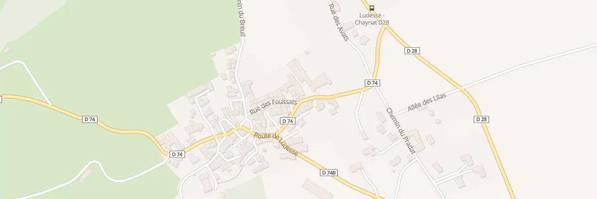 Plan du 15 Rue des Foussats (Chaynat) à Ludesse