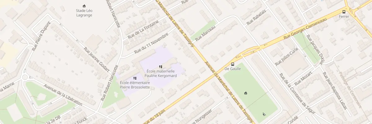 Plan du 89 Rue Mal de Lattre de Tassigny à Ronchin