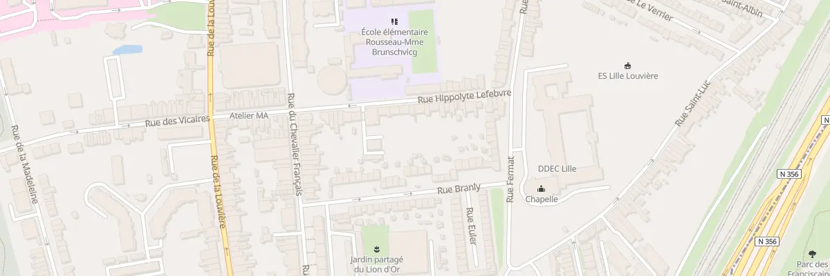 Plan du 32 Rue Hippolyte Lefebvre à Lille