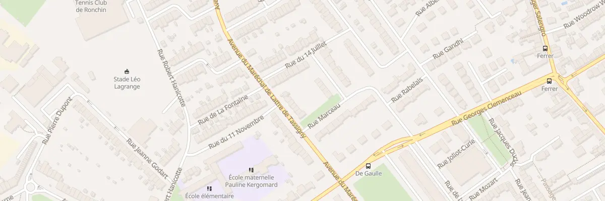 Plan du 8 Rue Mal de Lattre de Tassigny à Ronchin