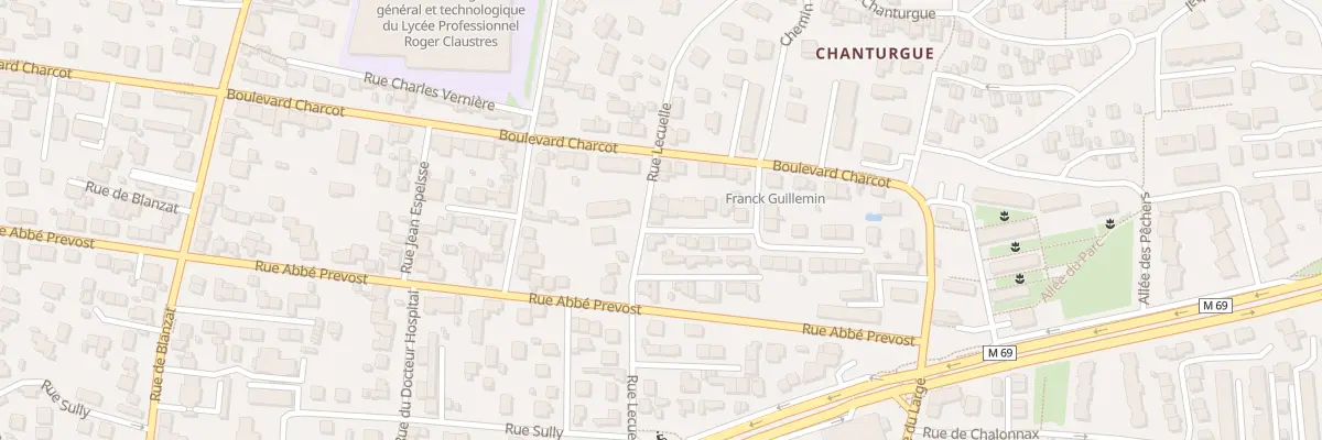 Plan du 74 Rue Lecuelle à Clermont-Ferrand