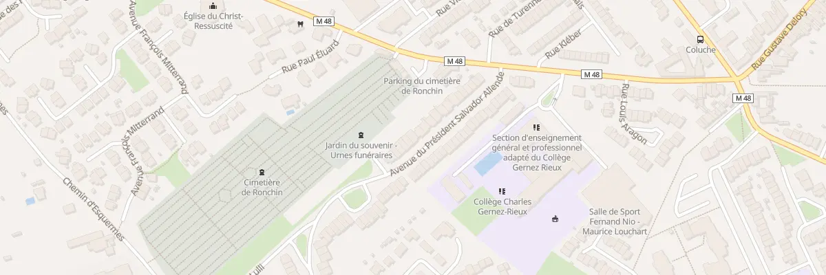 Plan du 28 Av du Pdt Salvador Allende à Ronchin