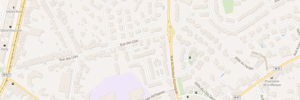 Plan du 22 Rue des Aubépines à Marcq-en-Barœul
