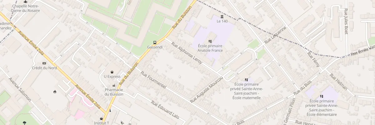 Plan du 26 Rue Alphonse Leroy à Lille