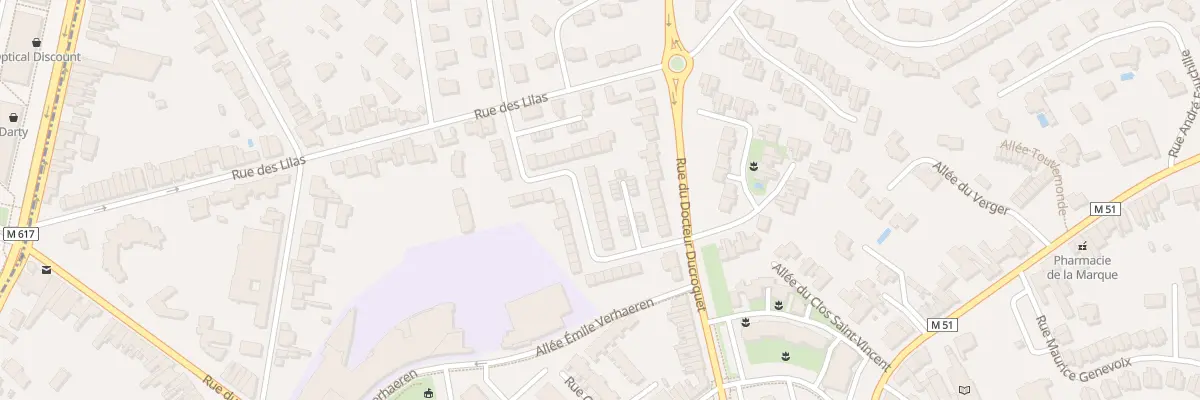 Plan du 12 Rue des Aubépines à Marcq-en-Barœul