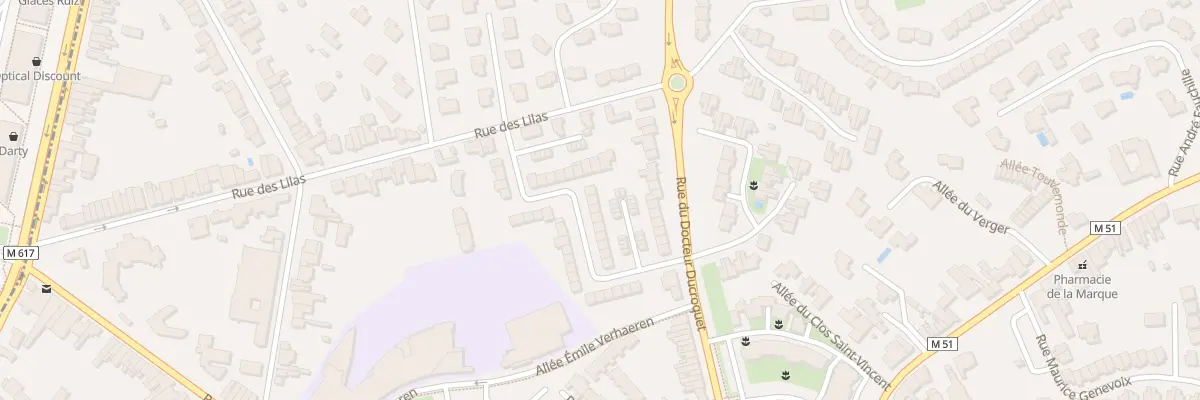 Plan du 16 Rue des Aubépines à Marcq-en-Barœul