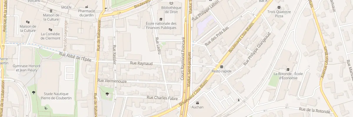 Plan du 27 Rue Raynaud à Clermont-Ferrand