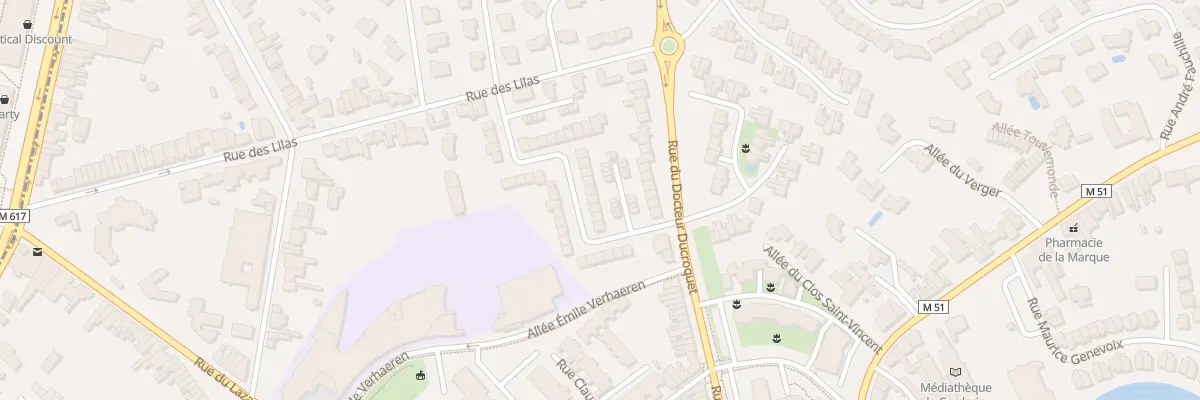 Plan du 8 Rue des Aubépines à Marcq-en-Barœul