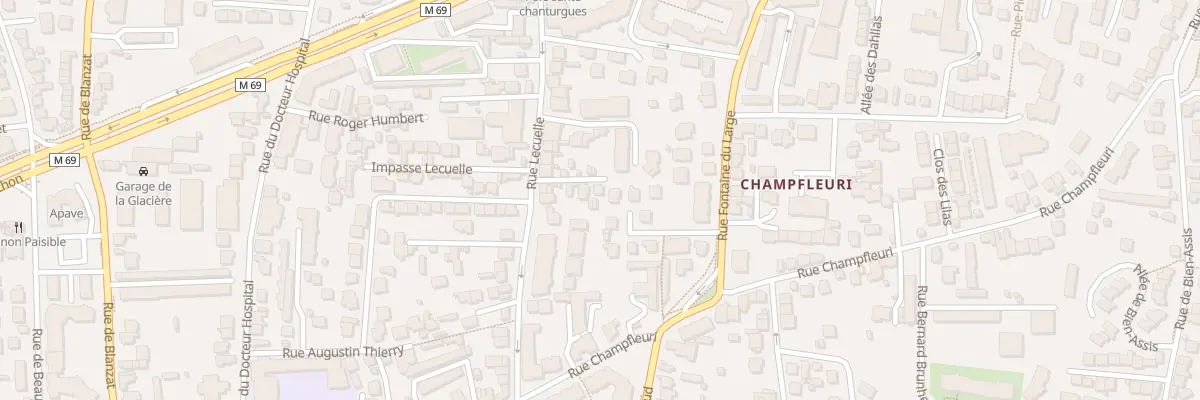 Plan du 22D Rue Lecuelle à Clermont-Ferrand