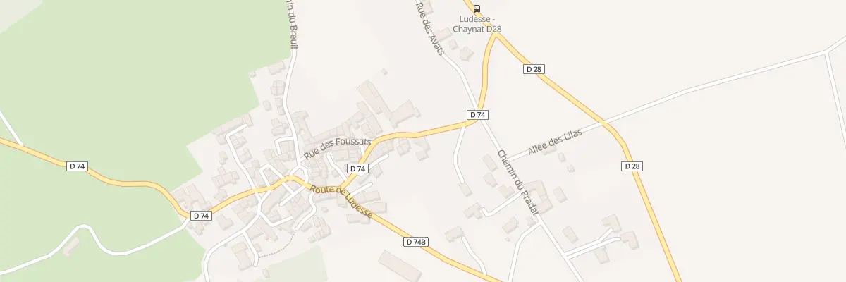 Plan du 20 Rte de St Amant (Chaynat) à Ludesse