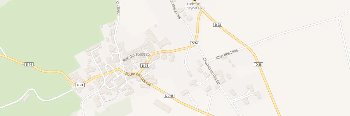 Plan du 20B Rte de St Amant (Chaynat) à Ludesse