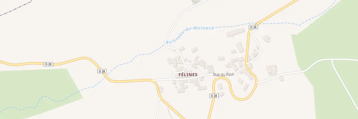 Plan du 1 Che du Cimetière (felines) à Tourzel-Ronzières
