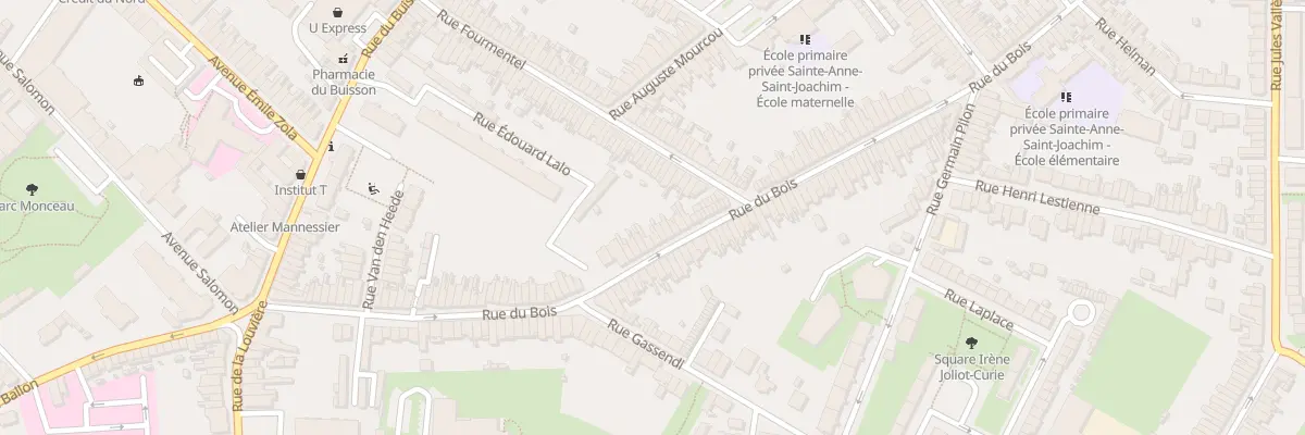 Plan du 101 Rue du Bois à Lille